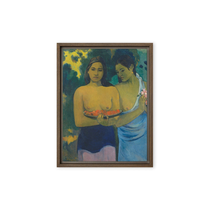 Leinwand - Paul Gauguin, Tahitische Frauen am Strand Braun / 31x41 cm (12″×16″) artlia