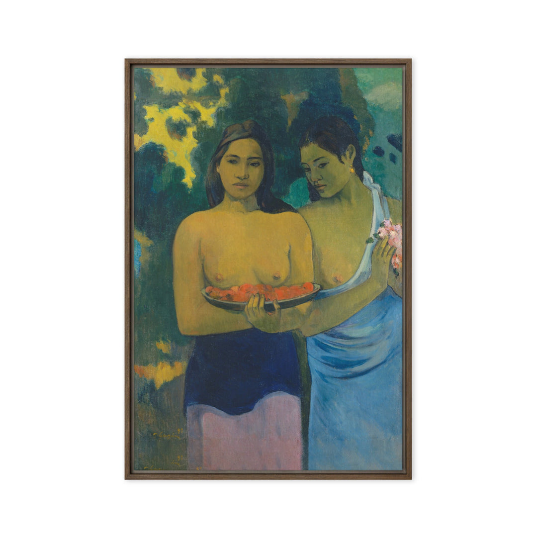 Leinwand - Paul Gauguin, Tahitische Frauen am Strand Braun / 51x76 cm (20″×30″) artlia