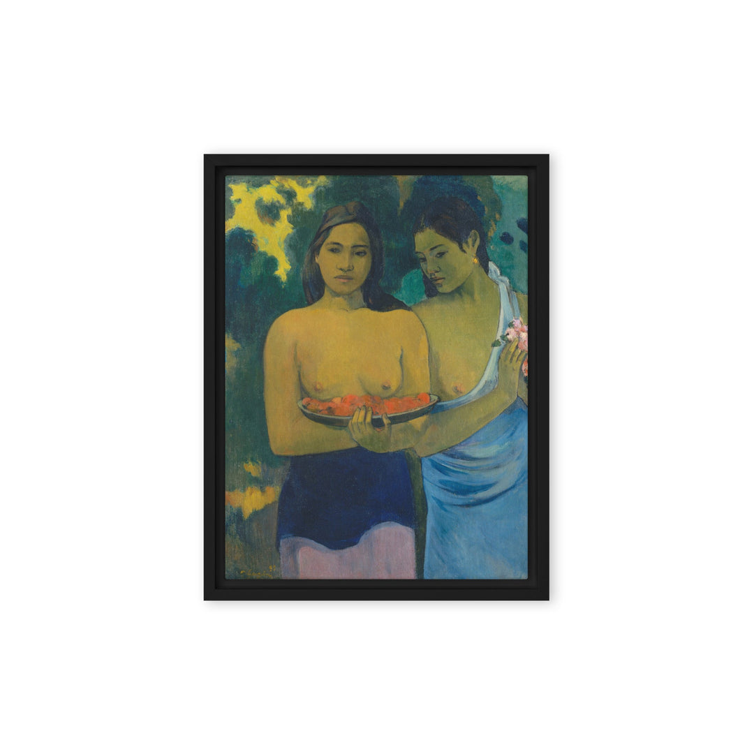 Leinwand - Paul Gauguin, Tahitische Frauen am Strand Schwarz / 31x41 cm (12″×16″) artlia