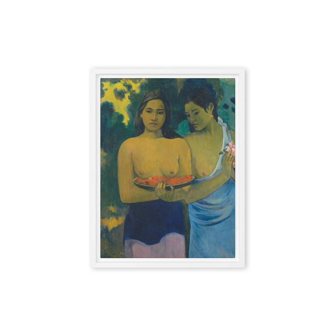 Leinwand - Paul Gauguin, Tahitische Frauen am Strand Weiß / 31x41 cm (12″×16″) artlia