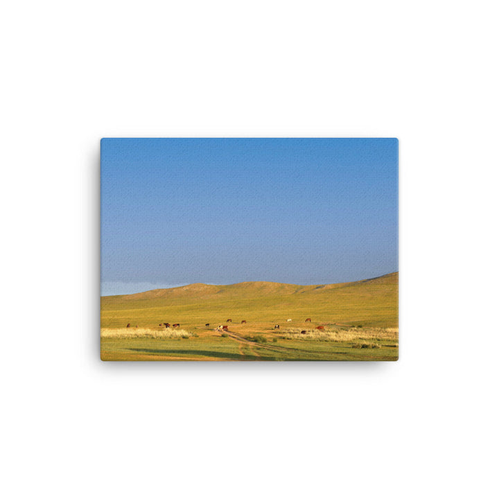 Leinwand - Steppe on a calm morning, Mongolia 30x41 cm artlia