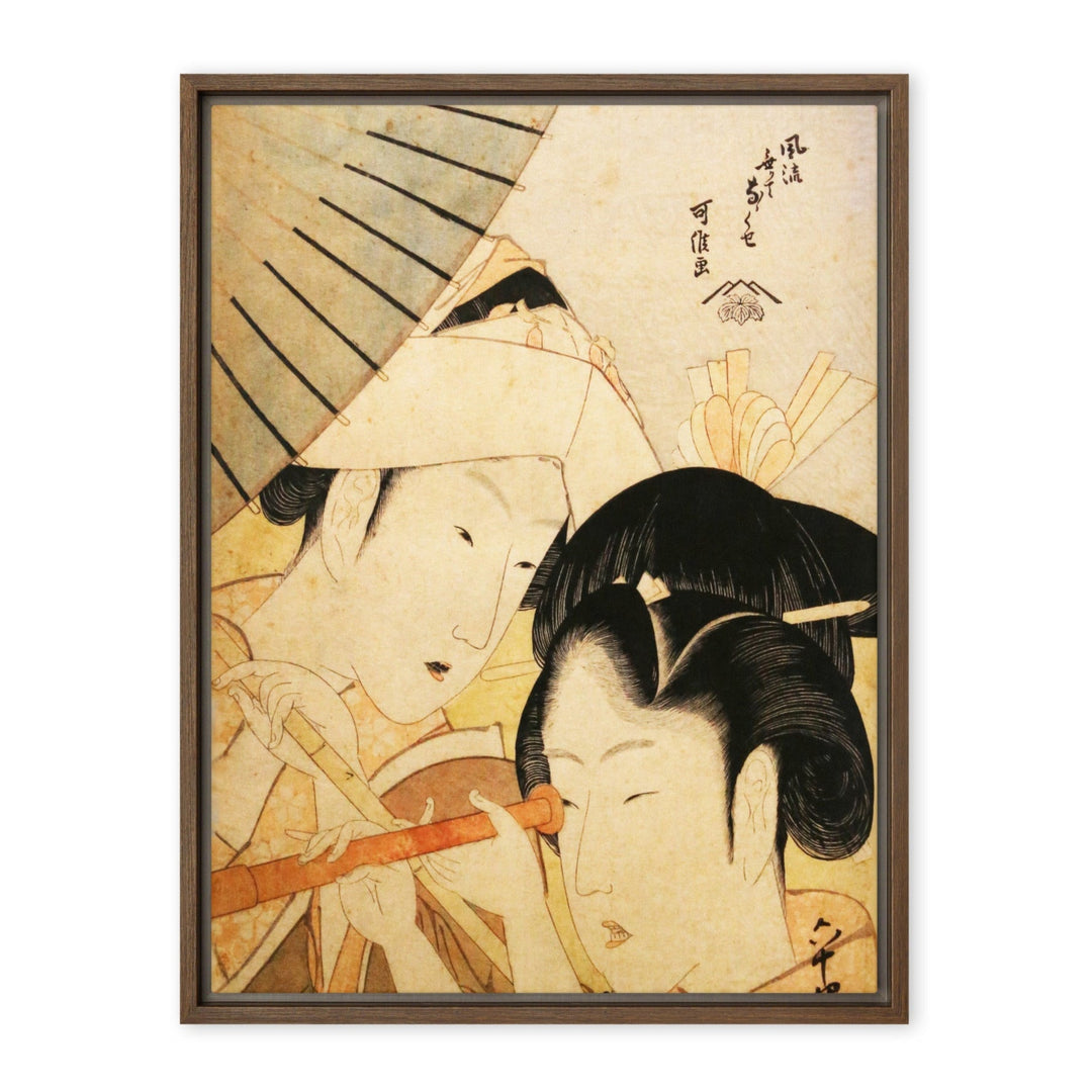 Leinwand - Teleskop Hokusai Braun / 46x61 cm (18″×24″) artlia