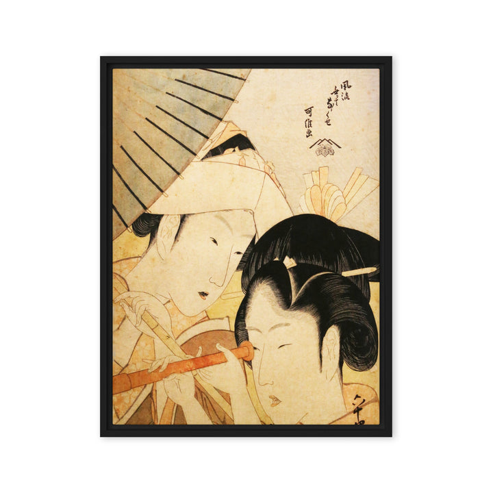 Leinwand - Teleskop Hokusai Schwarz / 46x61 cm (18″×24″) artlia