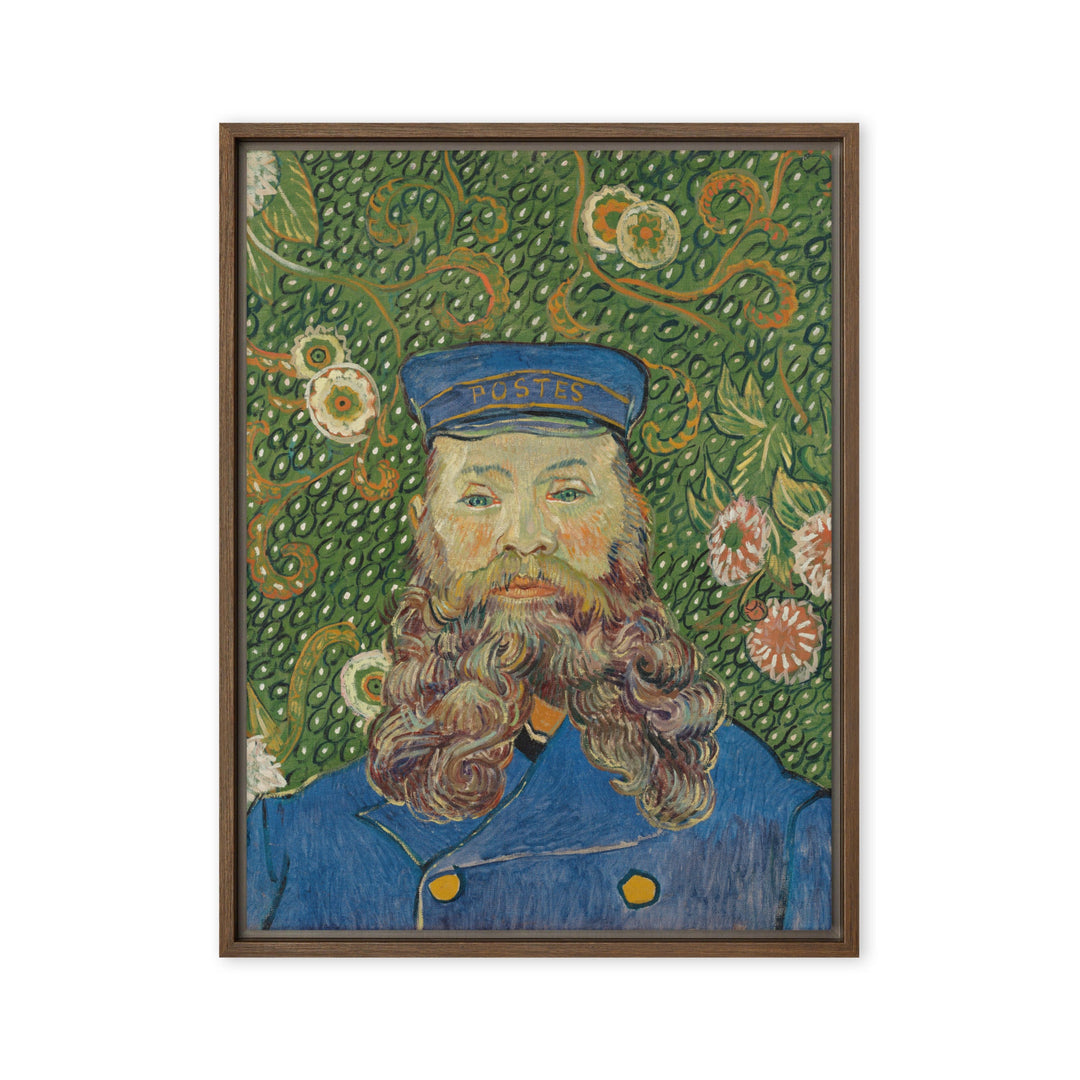 Leinwand - Van Gogh, Der Postbote, Porträt von Joseph Roulin Braun / 46x61 cm (18″×24″) artlia