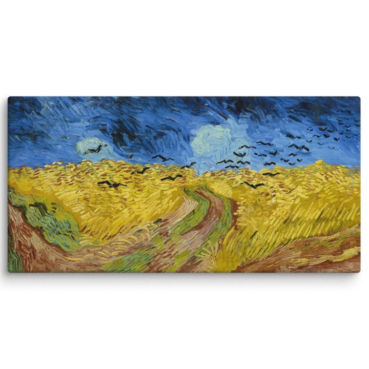 Leinwand - Van Gogh, Weizenfeld mit Krähen ohne Rahmen / 31x61 cm (12″×24″) artlia