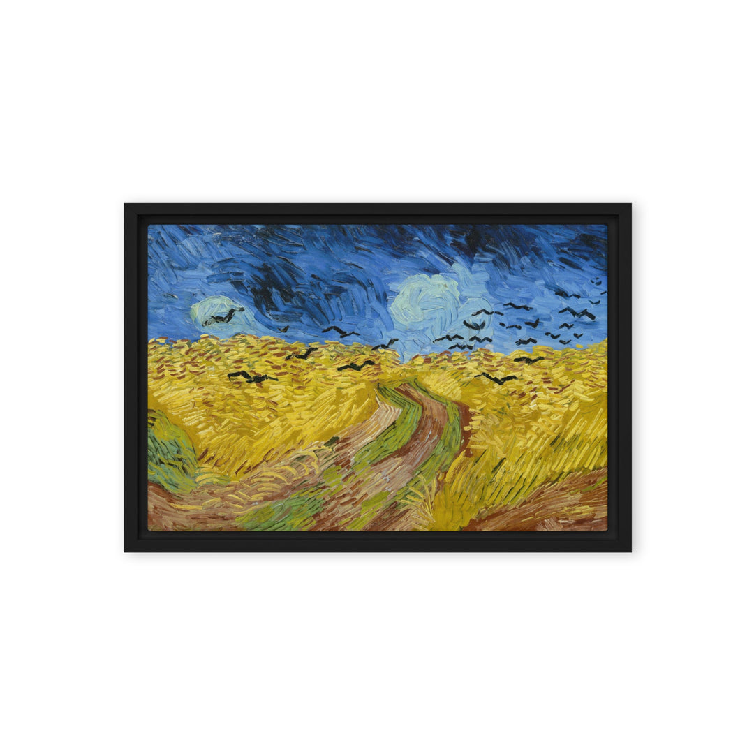 Leinwand - Van Gogh, Weizenfeld mit Krähen Schwarz / 31x46 cm (12″×18″) artlia