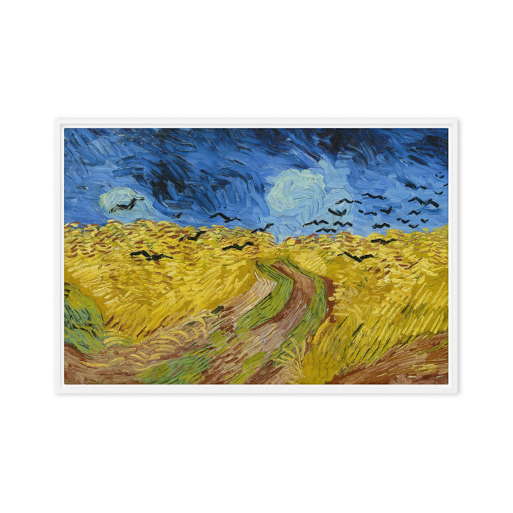 Leinwand - Van Gogh, Weizenfeld mit Krähen Weiß / 61x91 cm (24″×36″) artlia