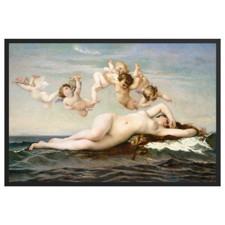 Poster - Alexandre Cabanel, Die Geburt der Venus Schwarz / 61×91 cm artlia