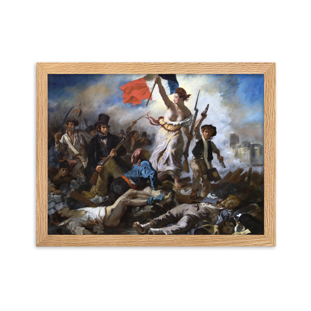 Poster - Eugène Delacroix, Die Freiheit führt das Volk Oak / 30×40 cm artlia