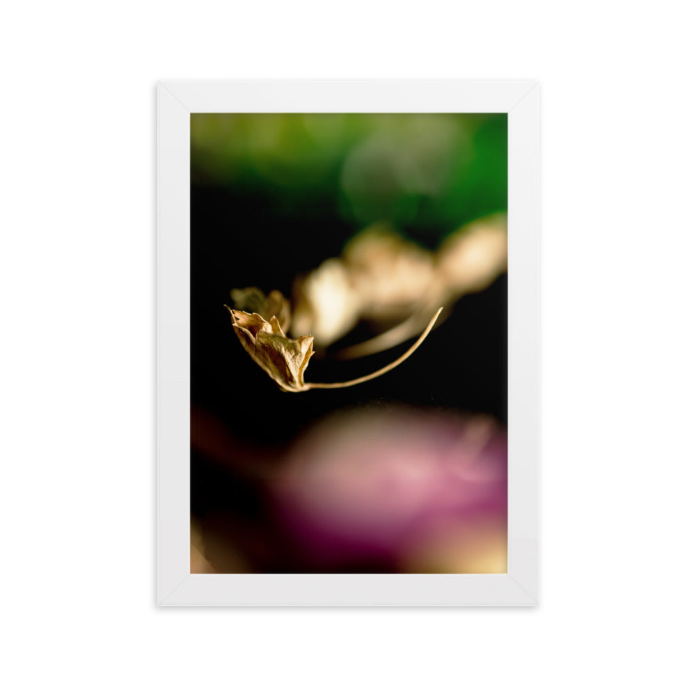 Poster - Falling Leaf Weiß / 21×30 cm artlia