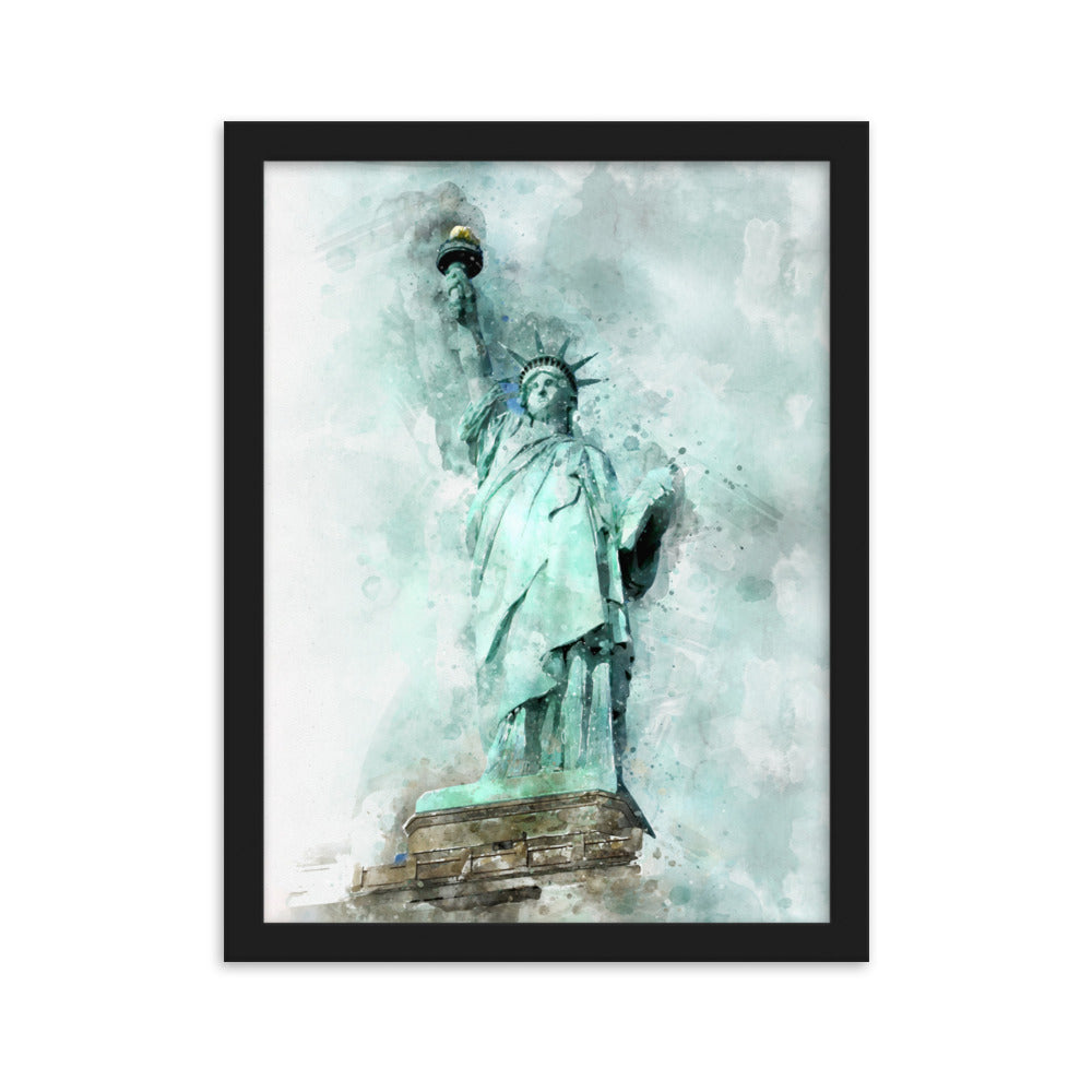 Poster - Freiheitsstatue Schwarz / 30×40 cm artlia