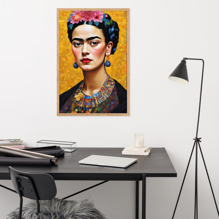 Poster - Frida Kahlo in the style of Gustav Klimt artlia