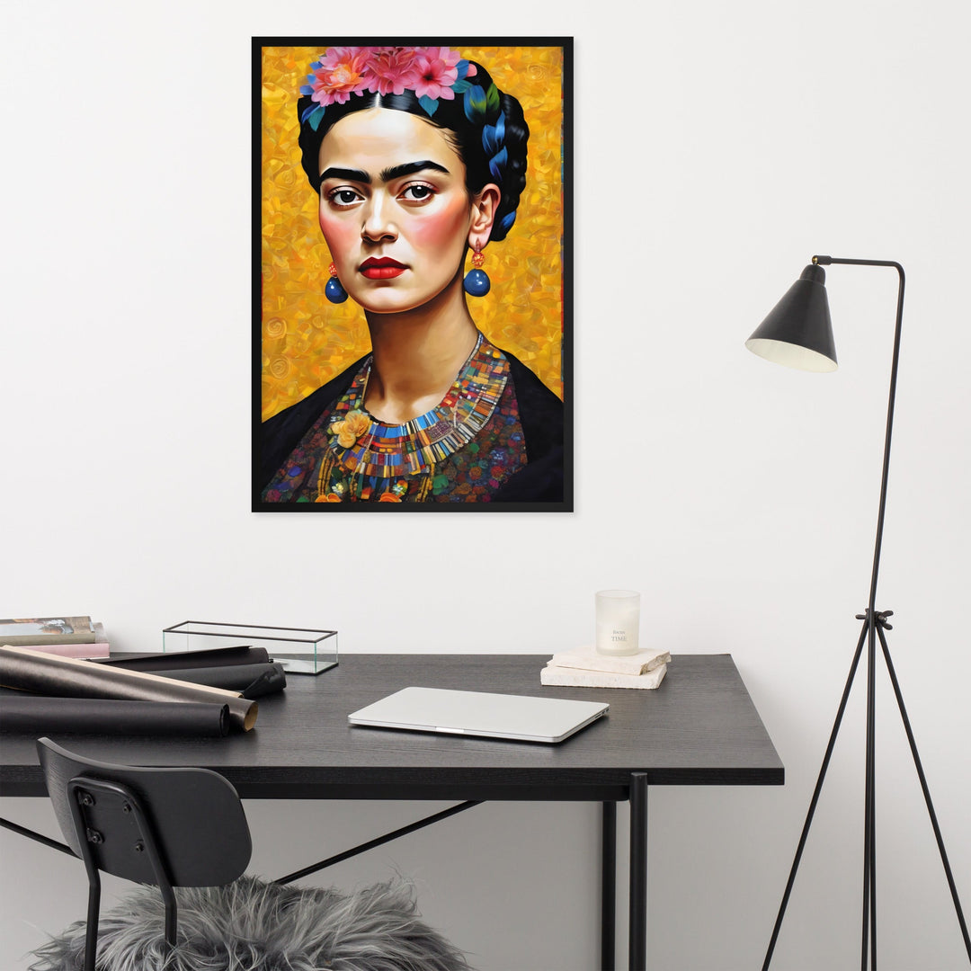 Poster - Frida Kahlo in the style of Gustav Klimt artlia