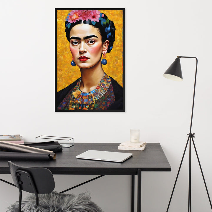 Poster - Frida Kahlo in the style of Gustav Klimt artlia