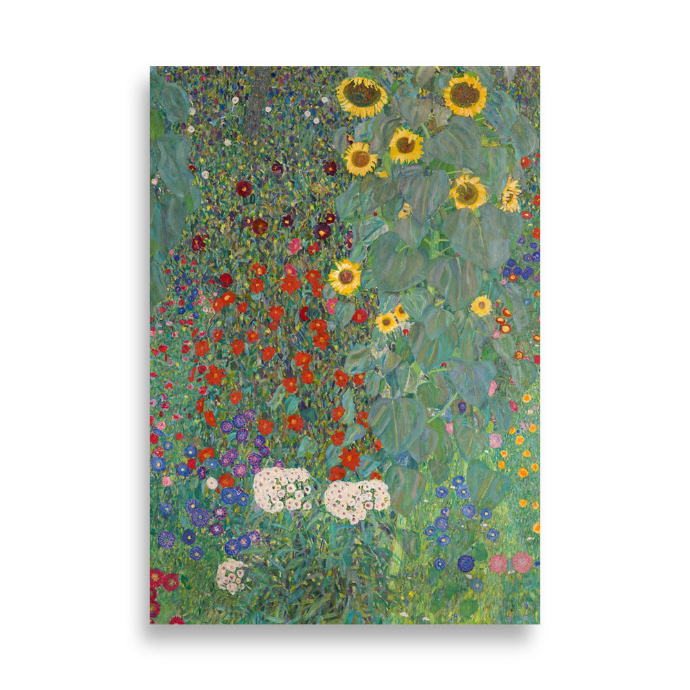 Poster - Gustav Klimt, Garten mit Sonnenblumen 21×30 cm artlia
