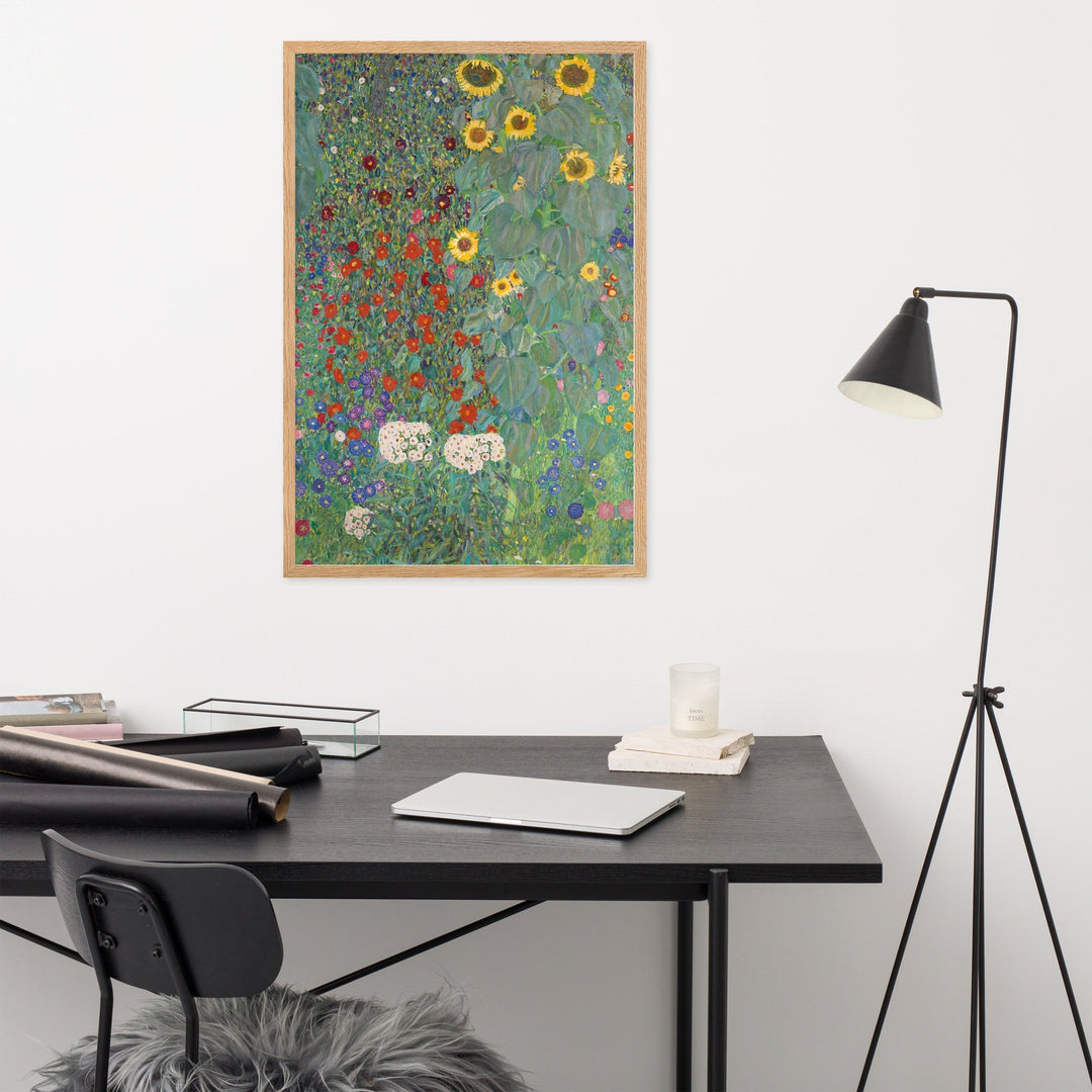 Poster - Gustav Klimt, Garten mit Sonnenblumen artlia