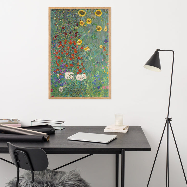 Poster - Gustav Klimt, Garten mit Sonnenblumen artlia