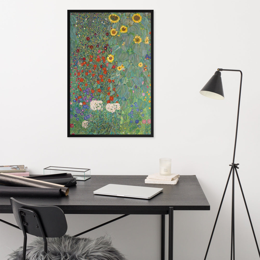 Poster - Gustav Klimt, Garten mit Sonnenblumen artlia