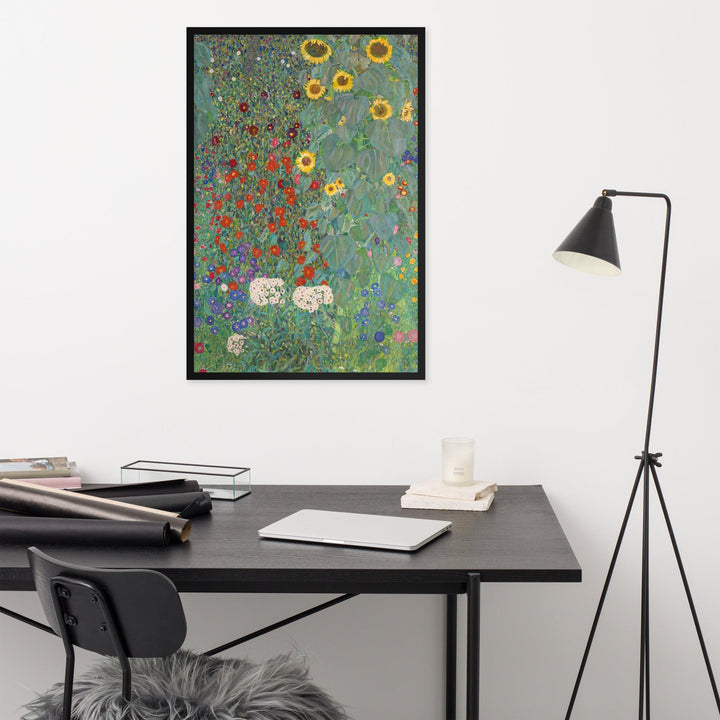 Poster - Gustav Klimt, Garten mit Sonnenblumen artlia