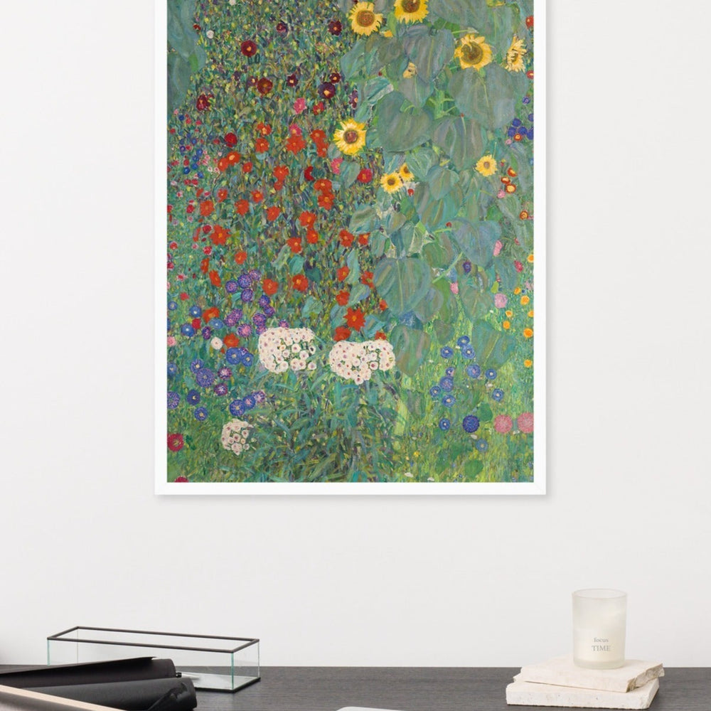 Poster - Gustav Klimt, Garten mit Sonnenblumen artlia