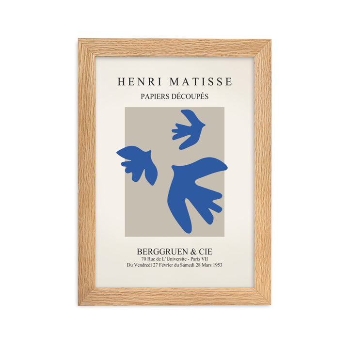Poster - Henri Matisse, blaue Vögel Oak / 21×30 cm artlia