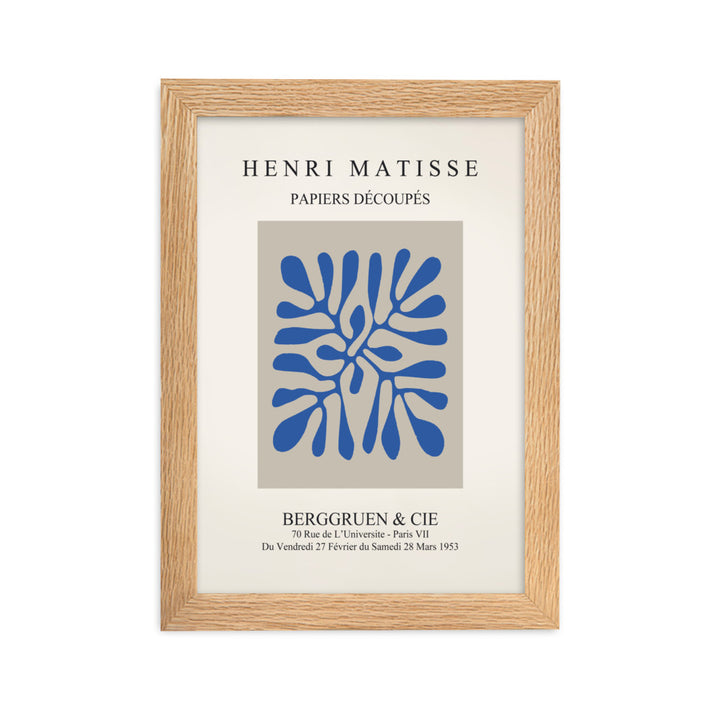 Poster - Henri Matisse, Papier Découpés blaue Blätter Oak / 21×30 cm artlia