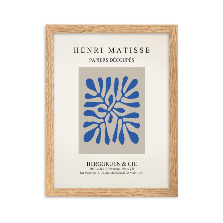 Poster - Henri Matisse, Papier Découpés blaue Blätter Oak / 30×40 cm artlia