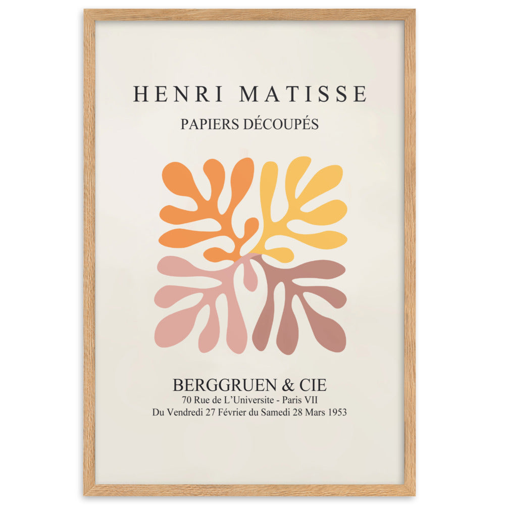 Poster - Henri Matisse, Papier Découpés bunte Blätter Oak / 61×91 cm artlia