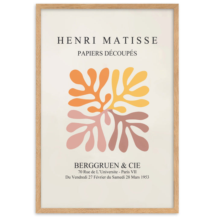 Poster - Henri Matisse, Papier Découpés bunte Blätter Oak / 61×91 cm artlia