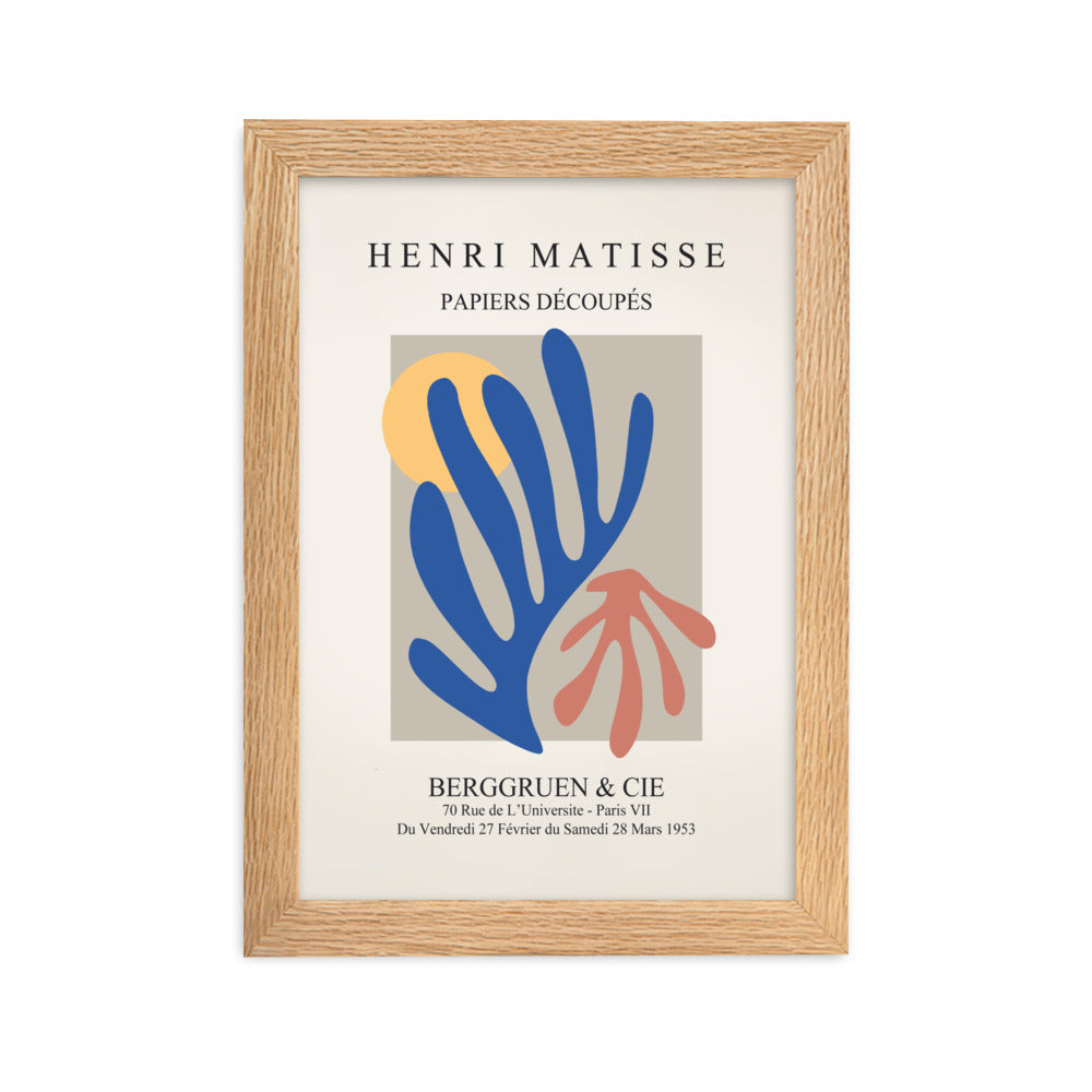 Poster - Henri Matisse, Papier Découpés bunter Garten Oak / 21×30 cm artlia