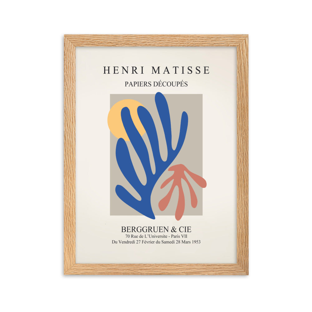 Poster - Henri Matisse, Papier Découpés bunter Garten Oak / 30×40 cm artlia