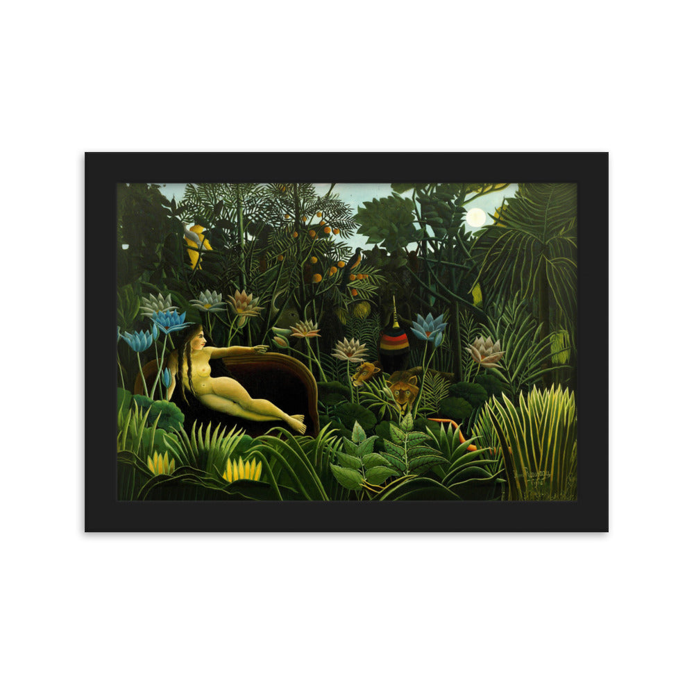 Poster - Henri Rousseau, Der Traum Schwarz / 21×30 cm artlia