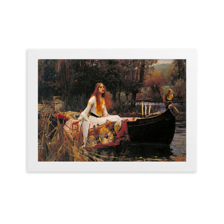 Poster - John William Waterhouse, Die Dame von Shalott Weiß / 21×30 cm artlia