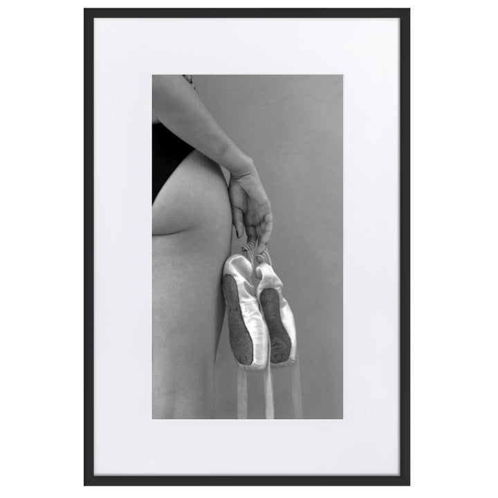 Poster mit Passepartout - Ballettschuhe Schwarz / 61×91 cm artlia