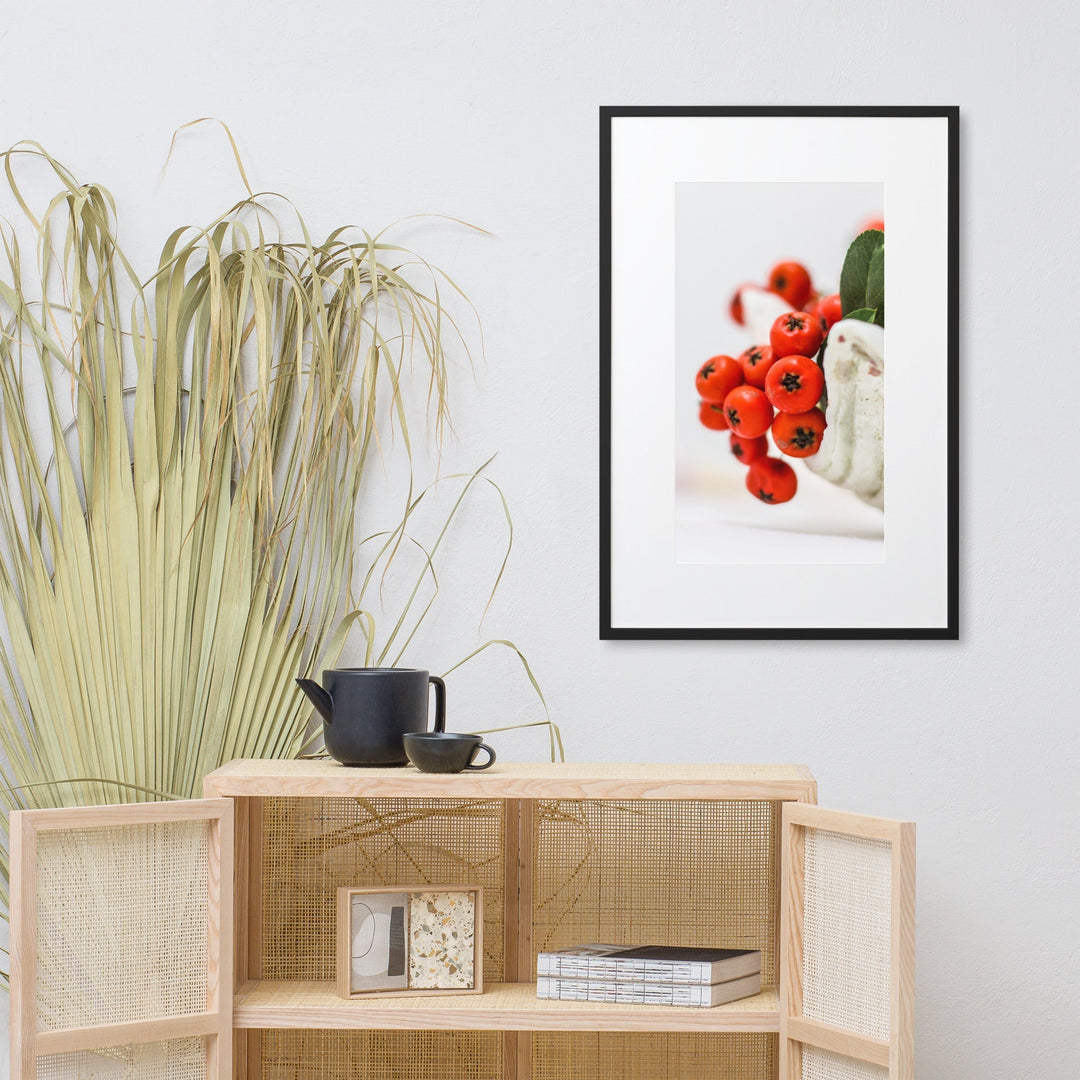 Poster mit Passepartout - Red Berries artlia