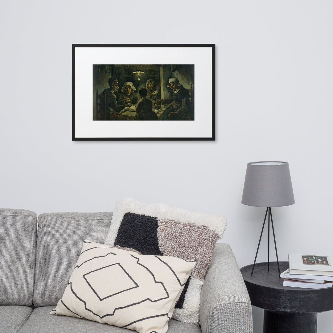 Poster mit Passepartout - Van Gogh, Katoffelesser 1885 artlia