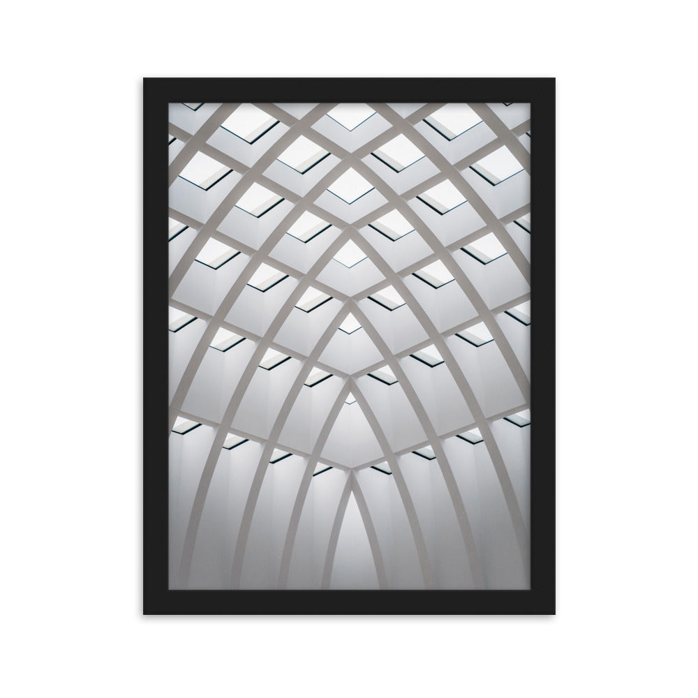 Poster mit Rahmen - Geometrisches Design Schwarz / 30×40 cm artlia