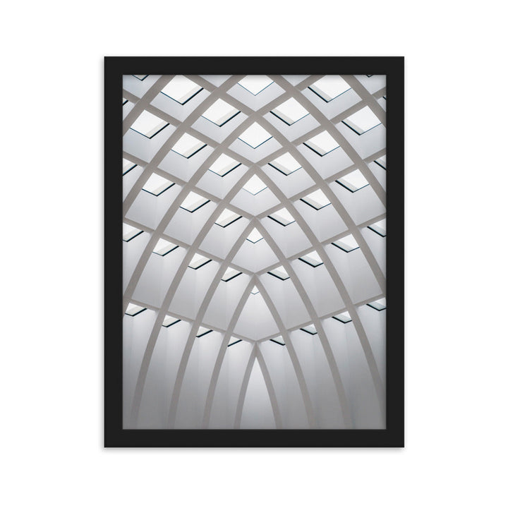 Poster mit Rahmen - Geometrisches Design Schwarz / 30×40 cm artlia