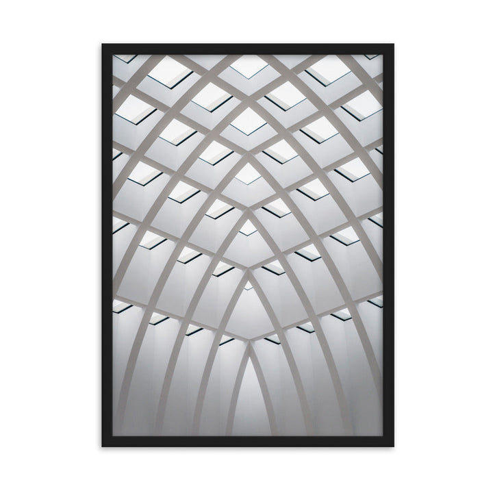 Poster mit Rahmen - Geometrisches Design Schwarz / 50×70 cm artlia