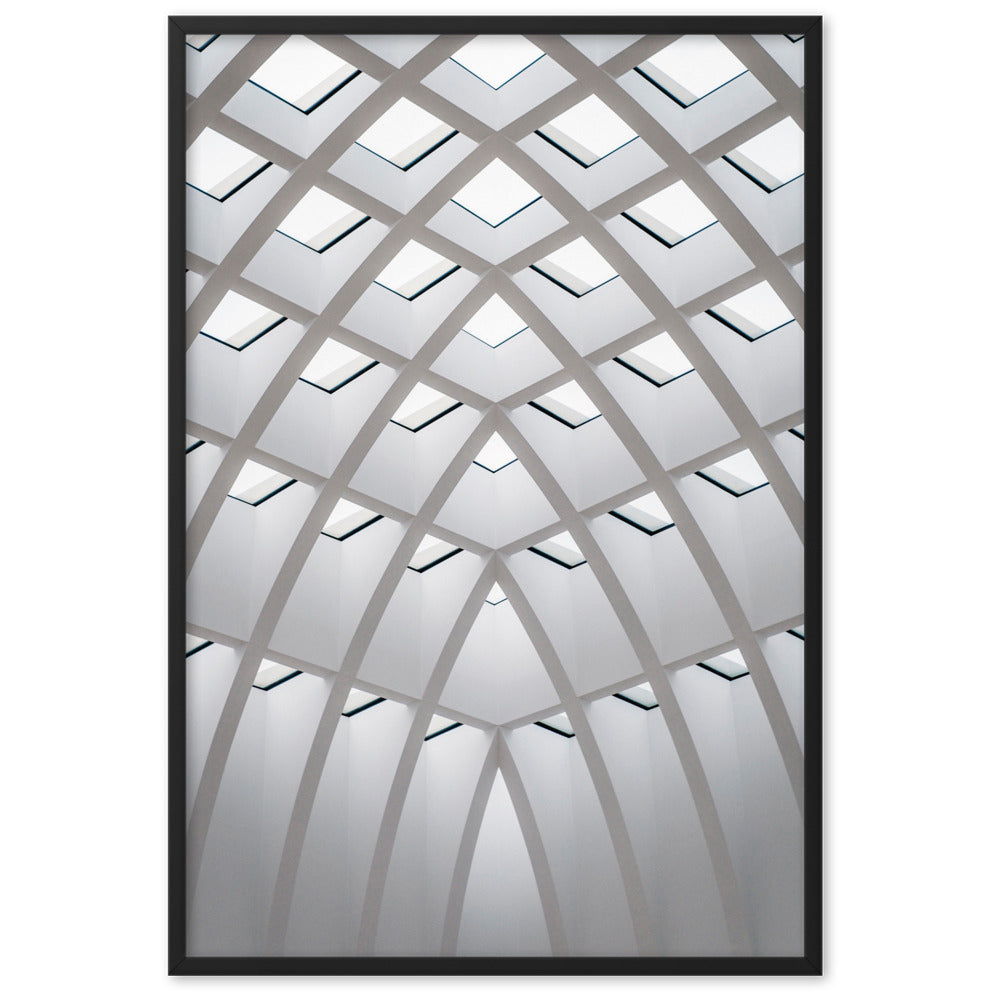 Poster mit Rahmen - Geometrisches Design Schwarz / 61×91 cm artlia