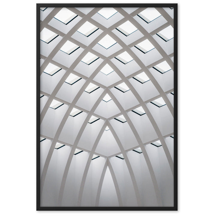 Poster mit Rahmen - Geometrisches Design Schwarz / 61×91 cm artlia