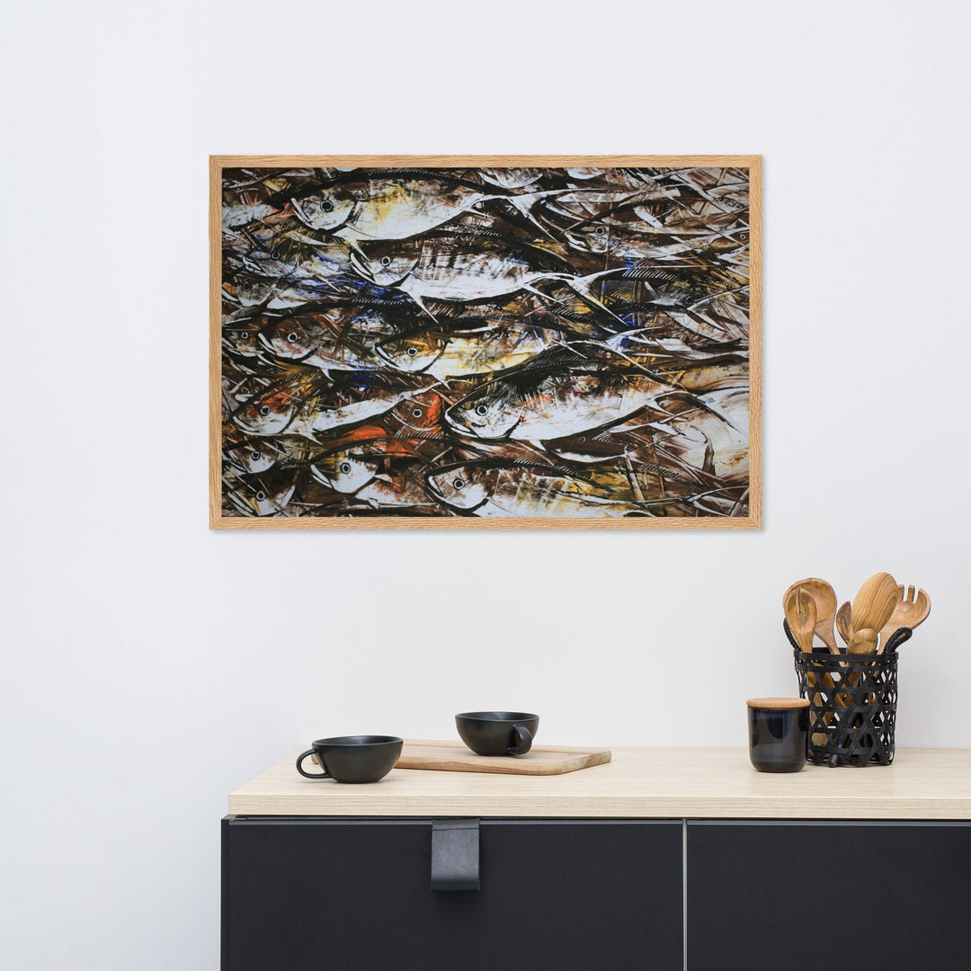 Poster mit Rahmen - Makrelen artlia