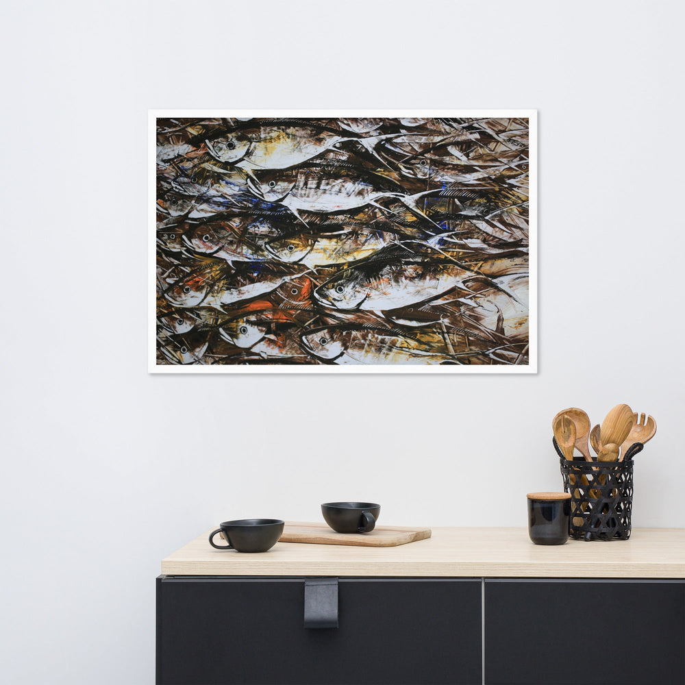 Poster mit Rahmen - Makrelen artlia