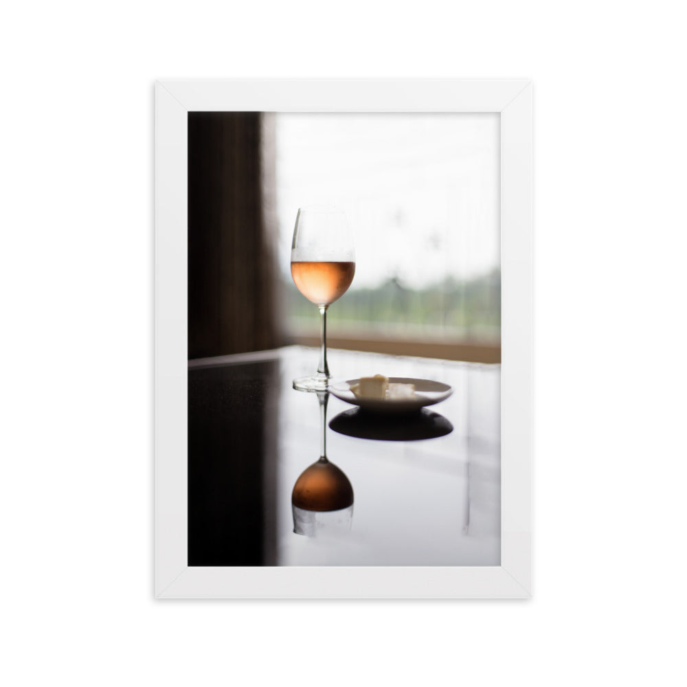 Poster mit Rahmen - Time for yourself Weiß / 21×30 cm artlia