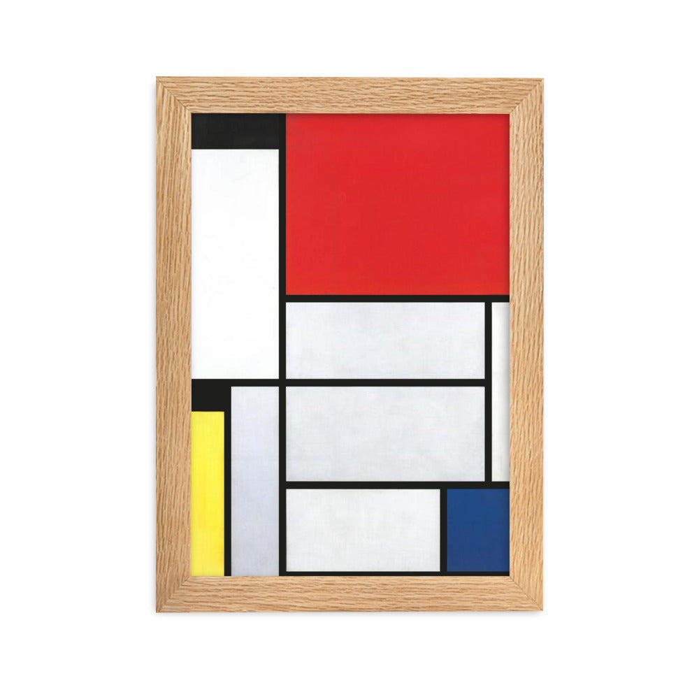 Poster - Mondrian, Tableau I Oak / 21×30 cm artlia