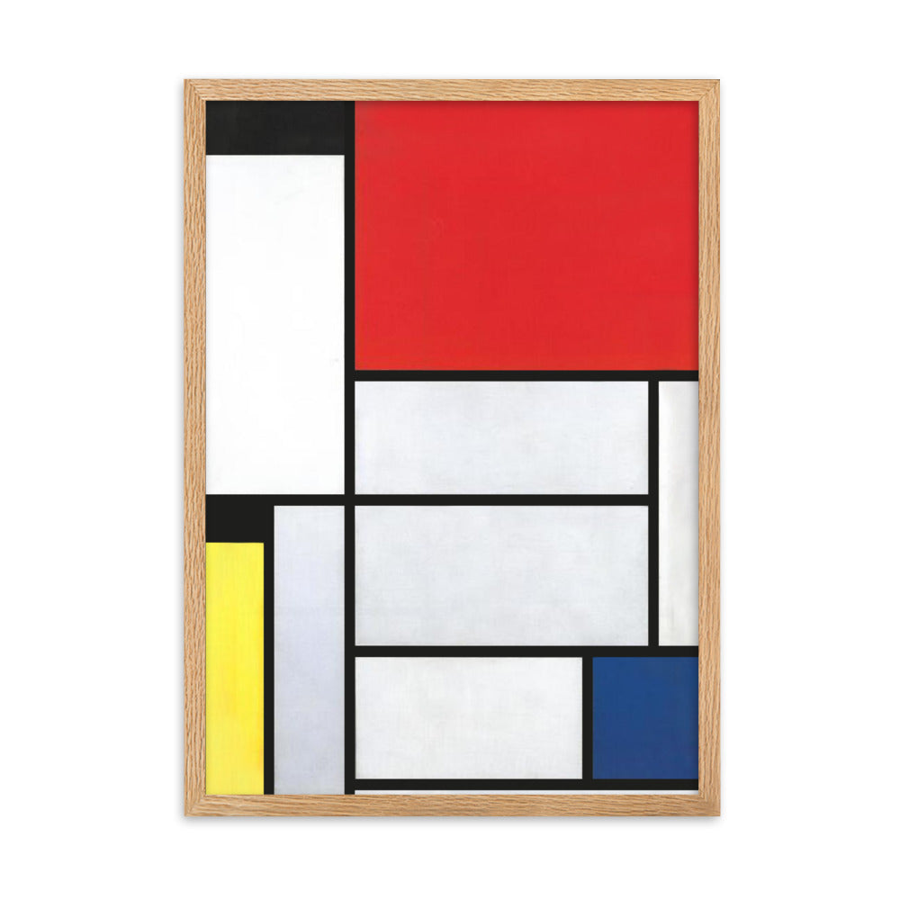 Poster - Mondrian, Tableau I Oak / 50×70 cm artlia