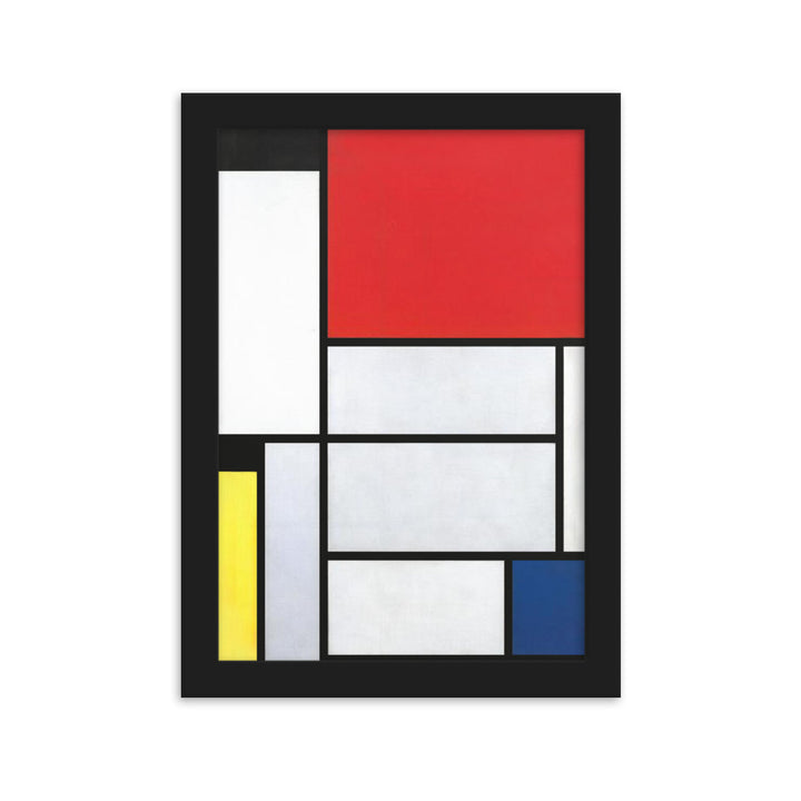 Poster - Mondrian, Tableau I Schwarz / 21×30 cm artlia