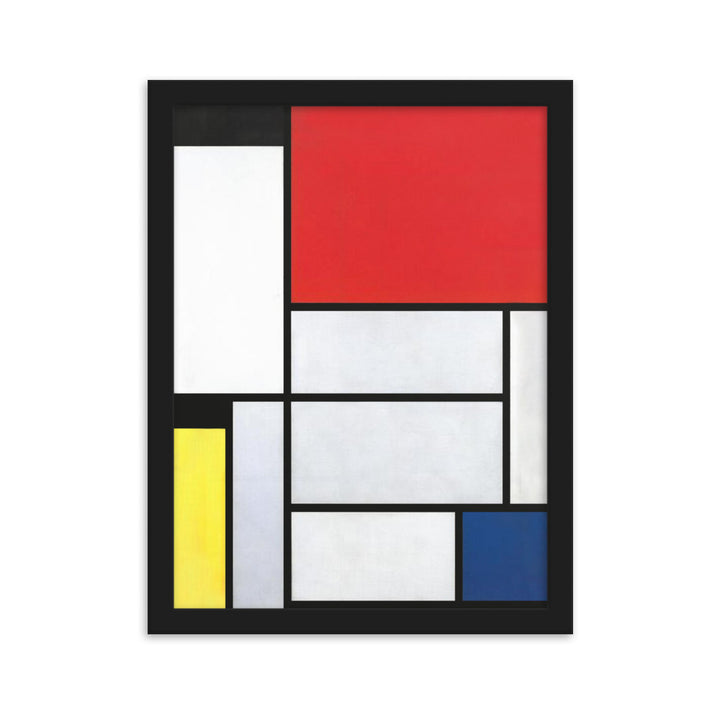 Poster - Mondrian, Tableau I Schwarz / 30×40 cm artlia