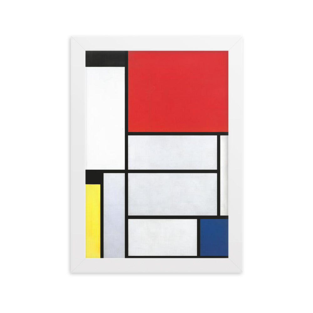 Poster - Mondrian, Tableau I Weiß / 21×30 cm artlia