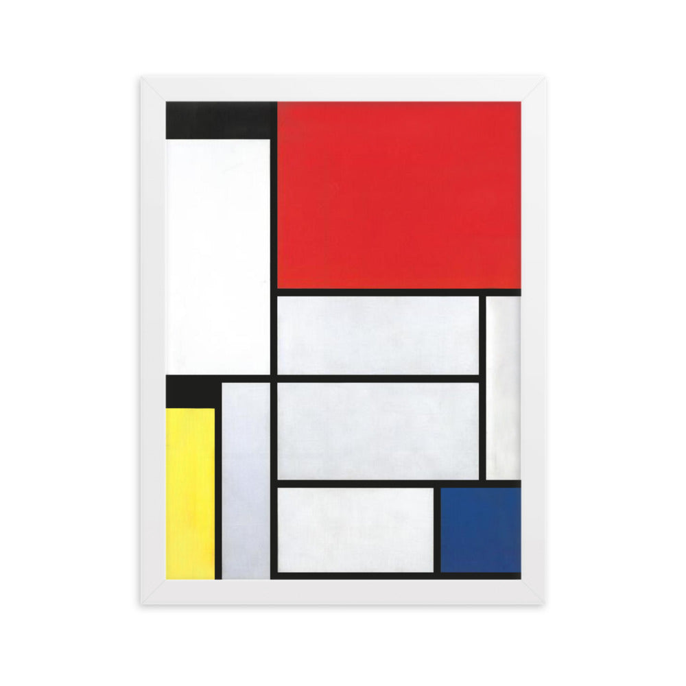 Poster - Mondrian, Tableau I Weiß / 30×40 cm artlia